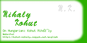 mihaly kohut business card